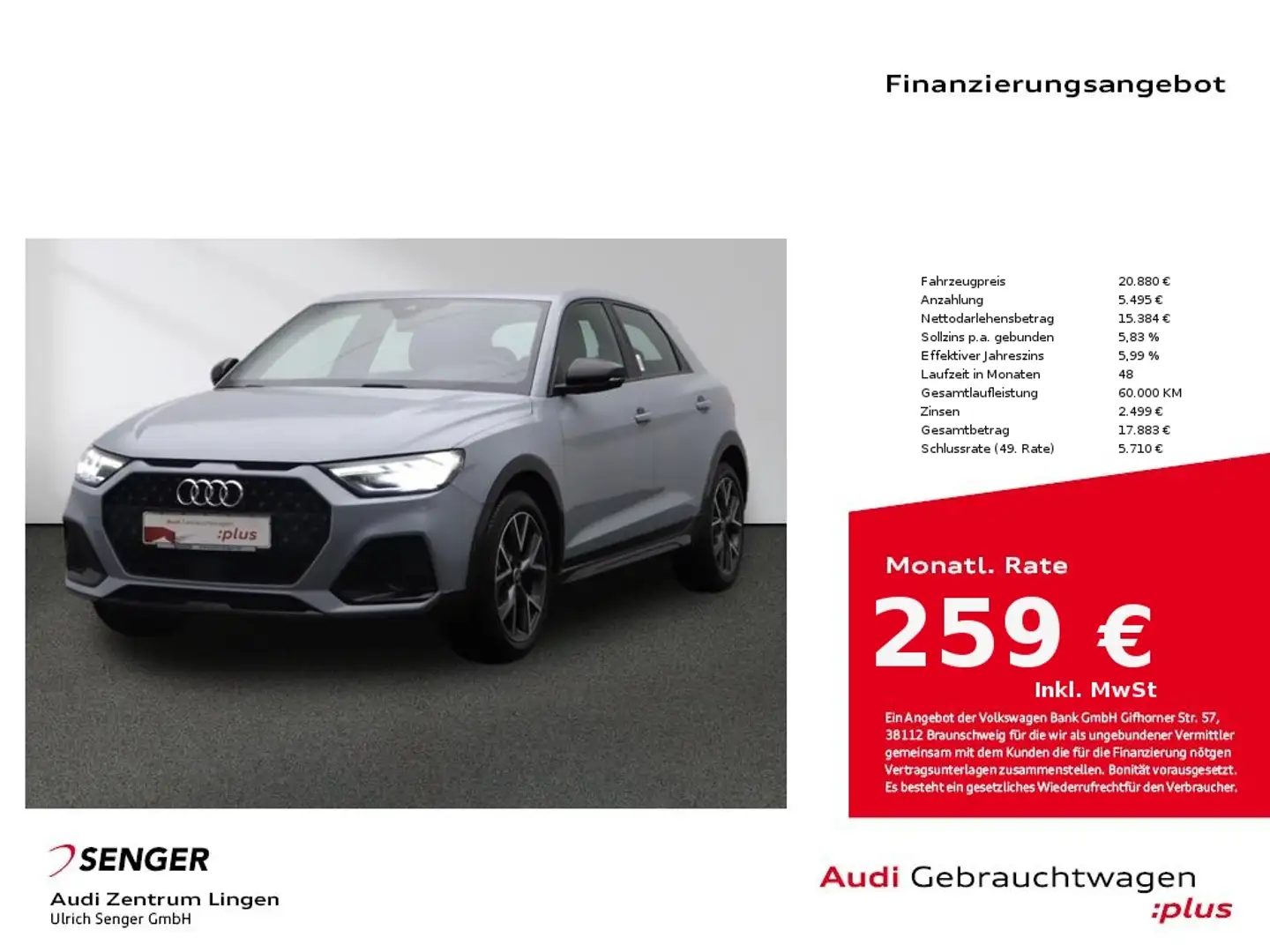 Audi A1 citycarver 30 TFSI S tronic MMI LED Navi Gris - 1
