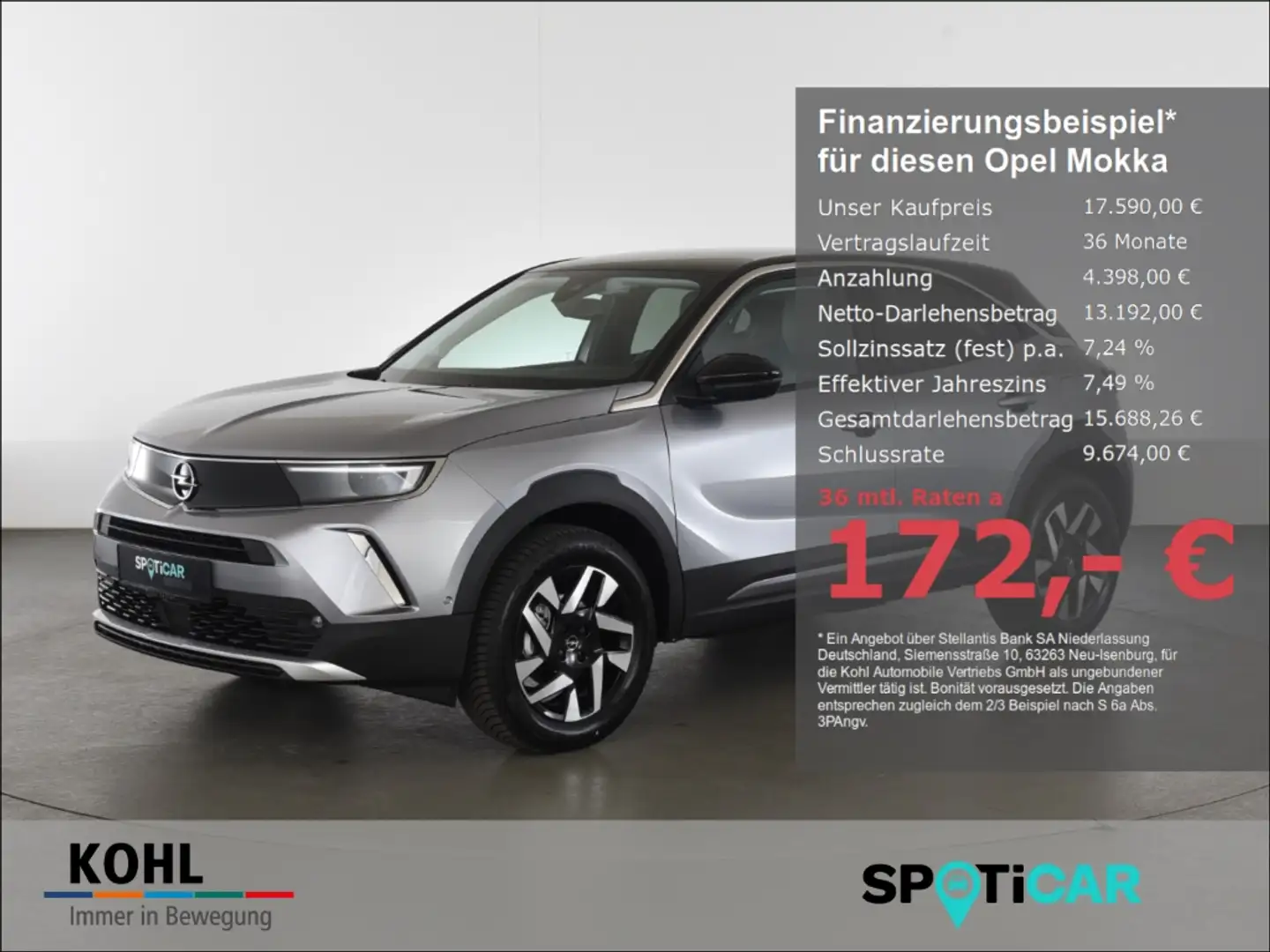 Opel Mokka Elegance 1.2 Turbo 136PS LED Navi Klimaautom. Temp Gris - 1