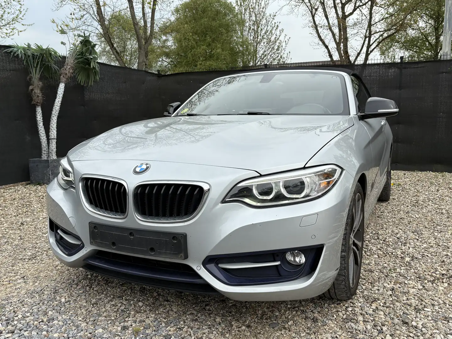 BMW 220 Cabriolet dAS ! 1e PROP - BTE AUTO - CUIR - NAV Argent - 1