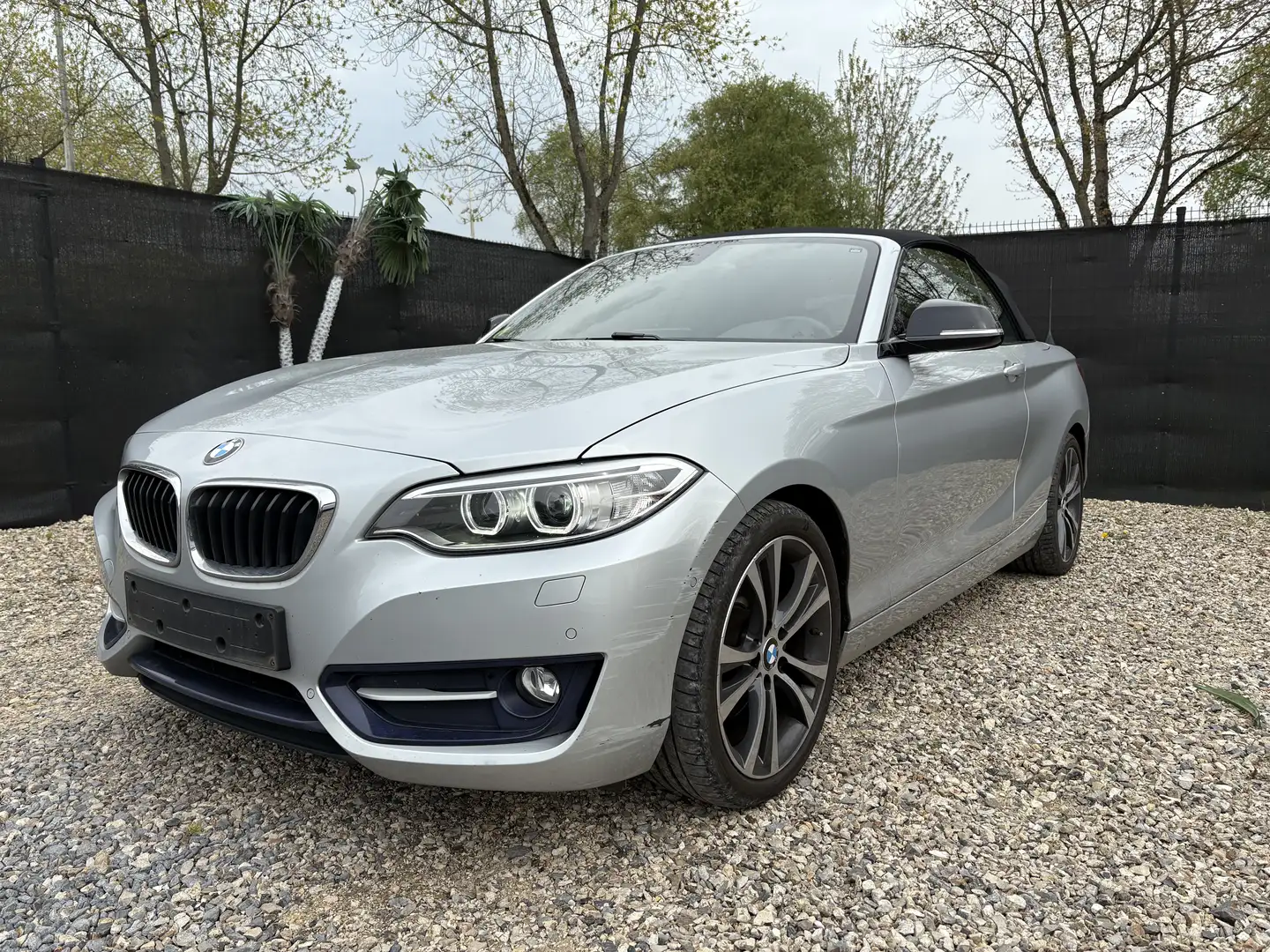 BMW 220 Cabriolet dAS ! 1e PROP - BTE AUTO - CUIR - NAV Argent - 2