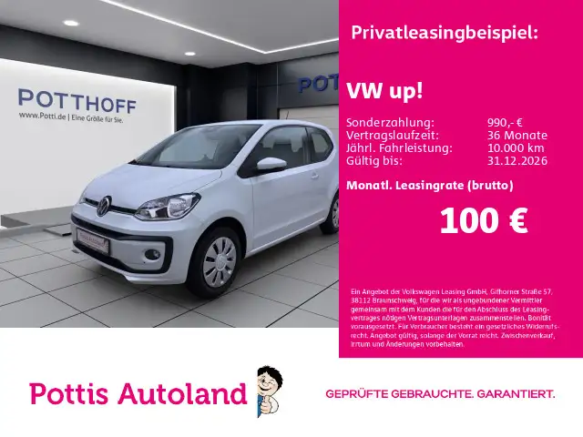 Volkswagen up! 1.0 MPI MOVE KAMERA PDC SITZHZG KLIMA