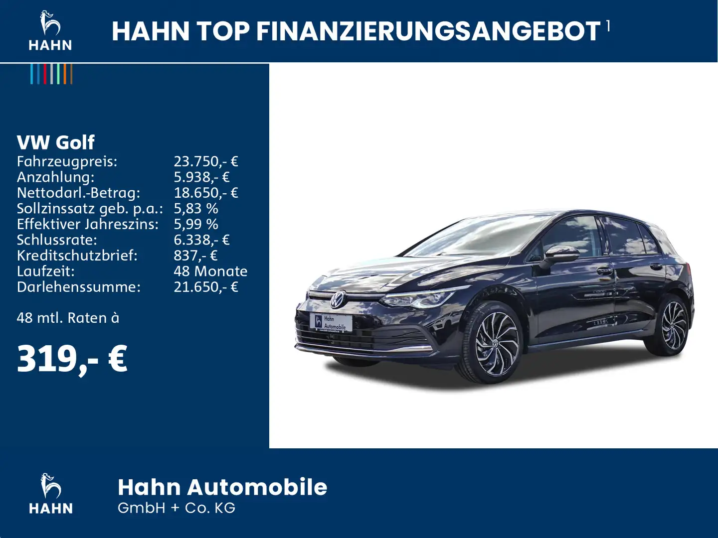 Volkswagen Golf VIII 1.5eTSI DSG Active AHK ACC Matrix HUD Schwarz - 2