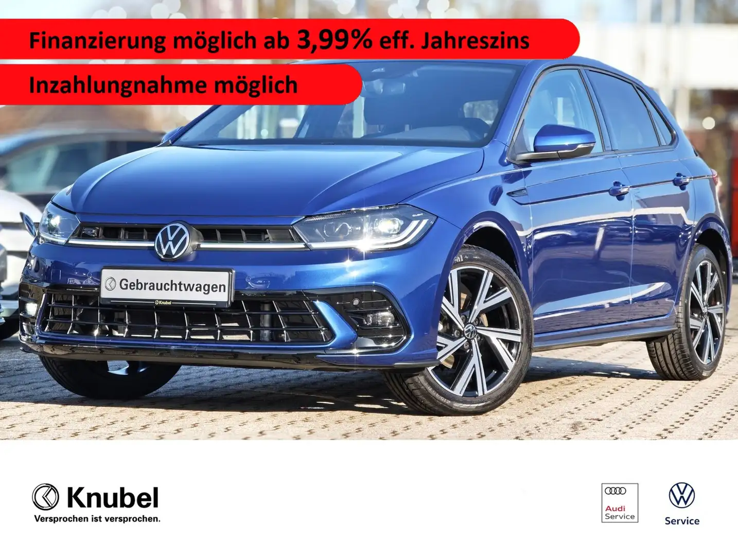 Volkswagen Polo R-Line 1.0 TSI DSG IQ.Light*App-Connect*RKamera... Blau - 1