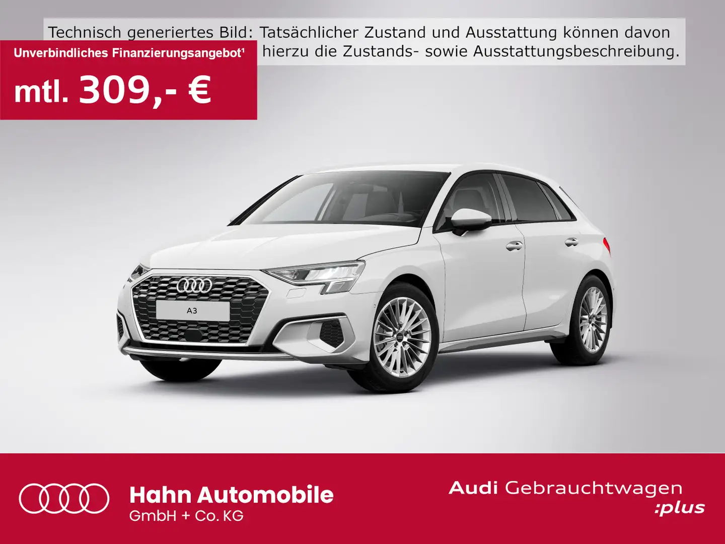 Audi A3 30 TDI advanced Carplay Tempo Sitzh Weiß - 1