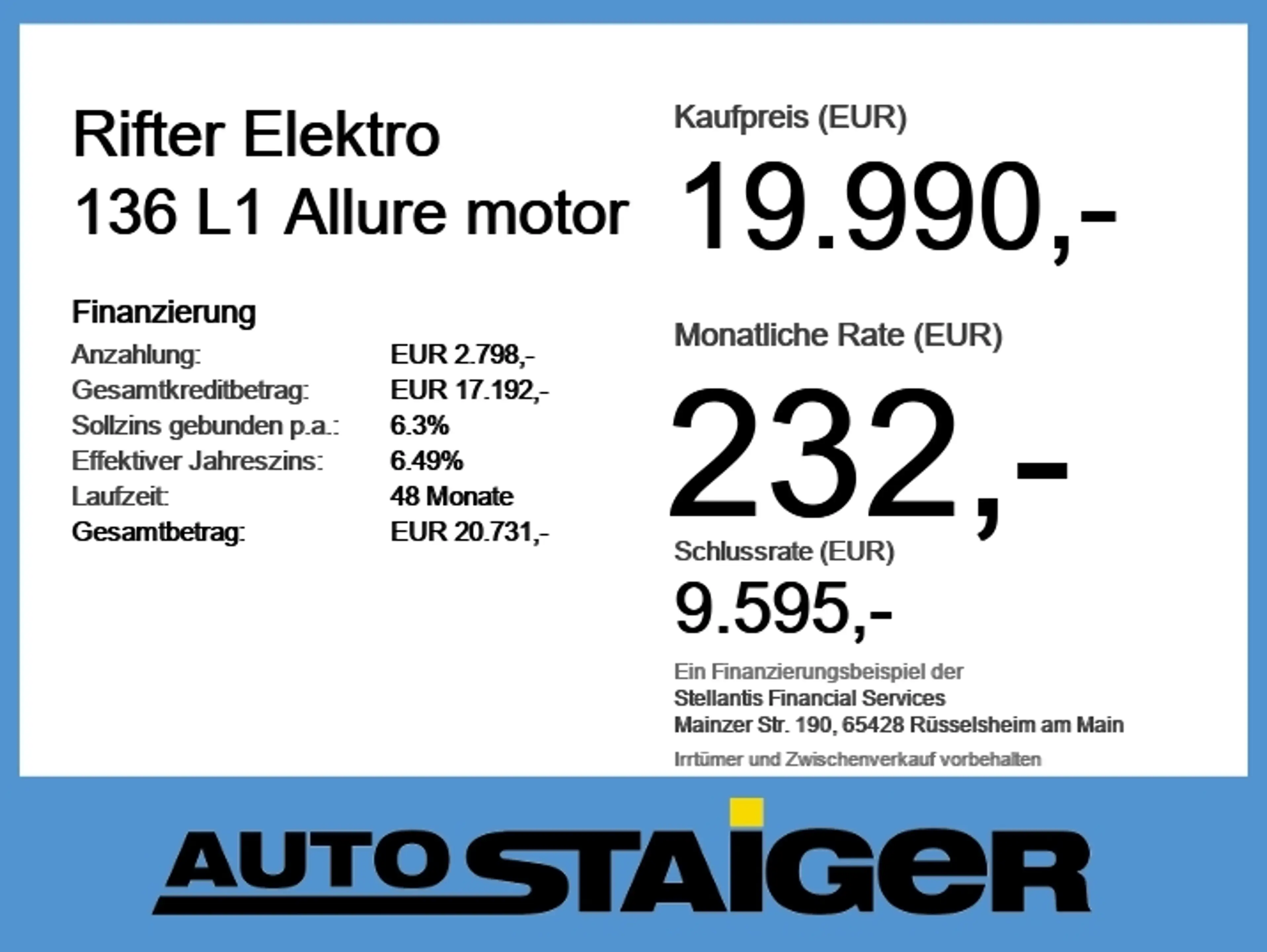 Peugeot Rifter Elektro 136 L1 Allure motor Navi+PDC+AUT — photo 6