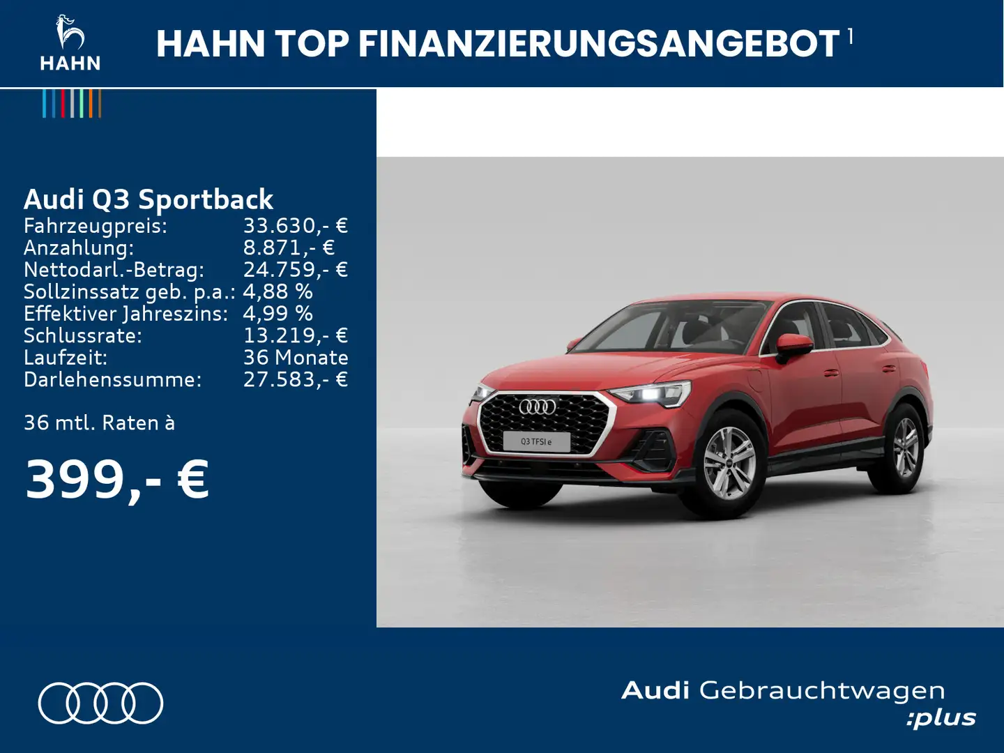 Audi Q3 45TFSIe S tronic Virtual AHK CAM Rot - 2