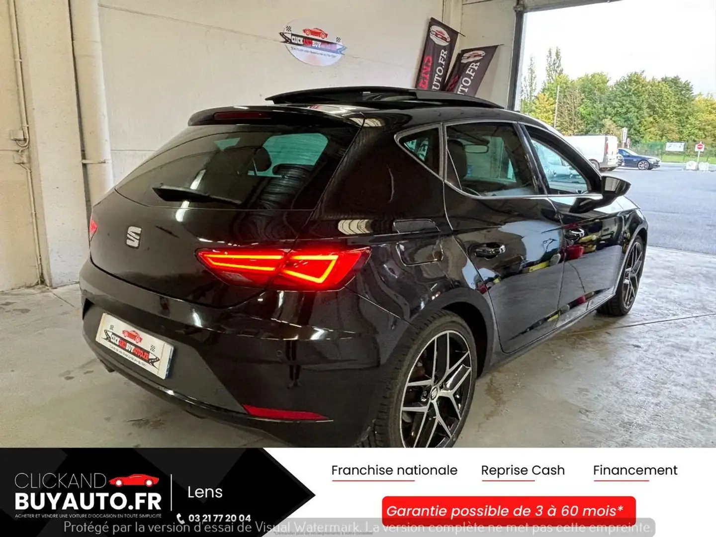 SEAT Leon FR 1.5 TSI 150 CH // TOIT OUVRANT / ANDROID CARPLAY / SON BEATS / REGULATEUR ADAPTATIF Noir - 2