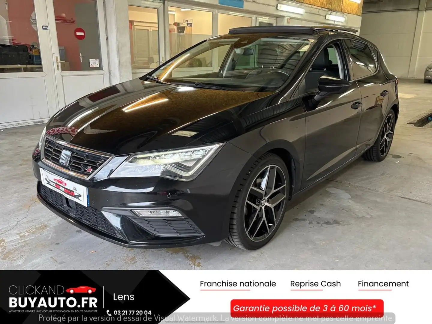 SEAT Leon FR 1.5 TSI 150 CH // TOIT OUVRANT / ANDROID CARPLAY / SON BEATS / REGULATEUR ADAPTATIF Noir - 1