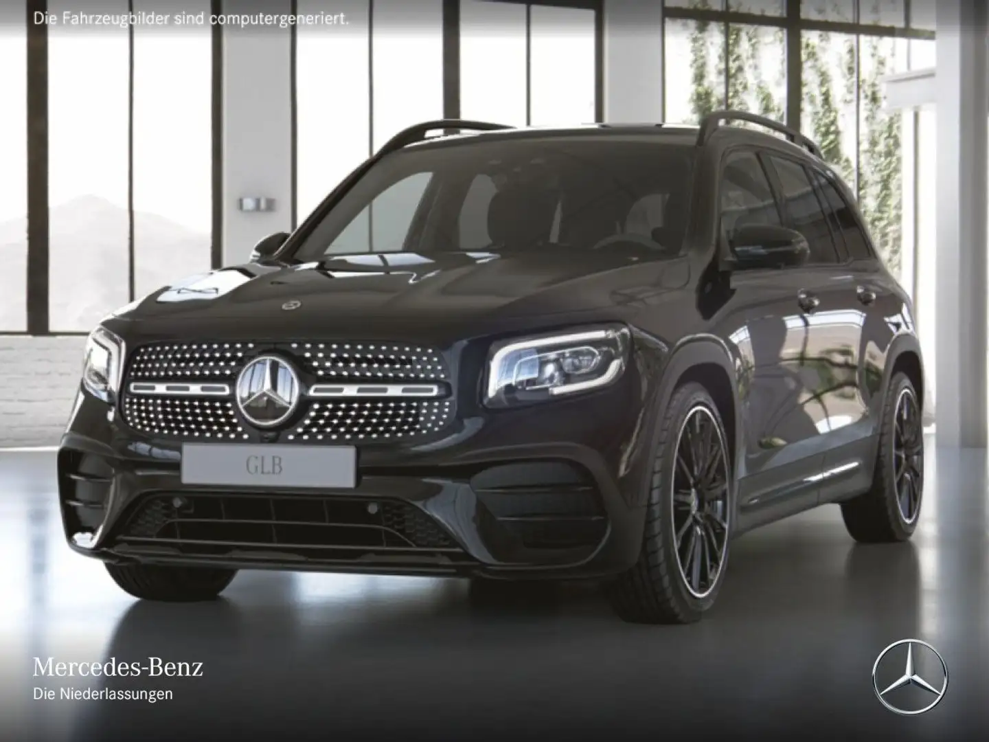 Mercedes-Benz GLB 200 4M AMG+NIGHT+PANO+360°+LED+TOTW+8G Noir - 2