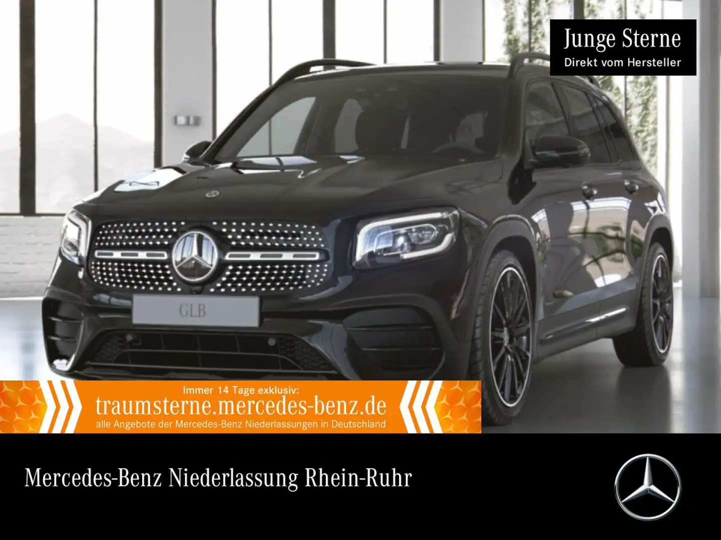 Mercedes-Benz GLB 200 4M AMG+NIGHT+PANO+360°+LED+TOTW+8G Zwart - 1
