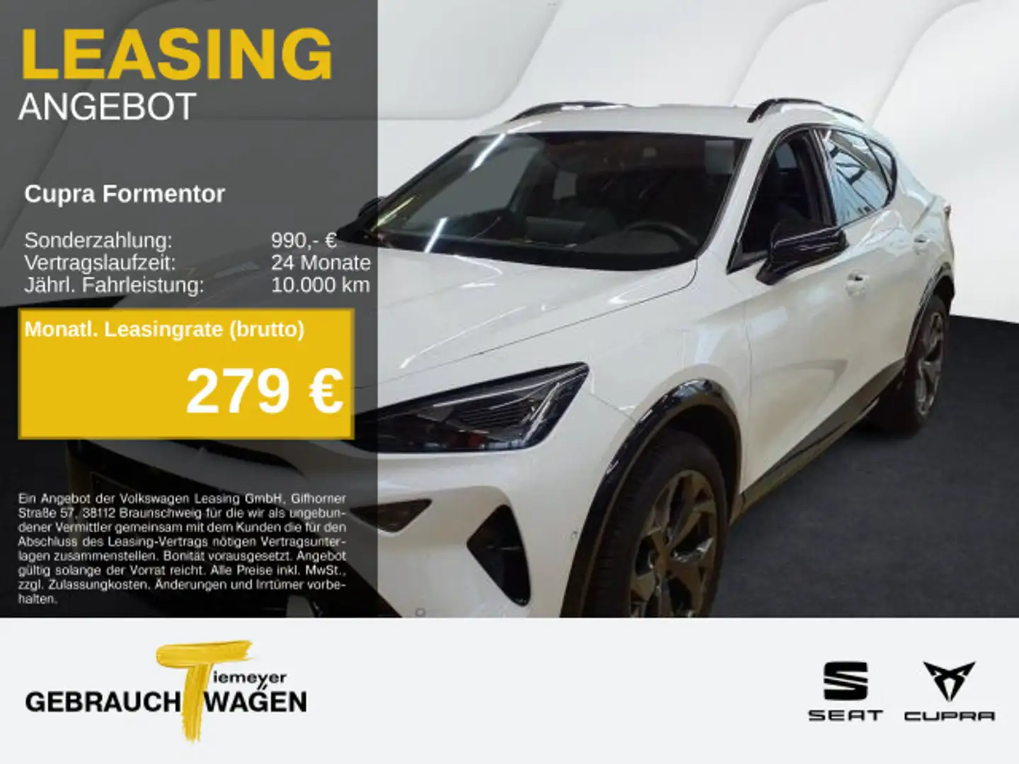 CUPRA Formentor 2.0 TDI DSG SIDE-ASSIST SUPER-S 360 eK Weiß - 1