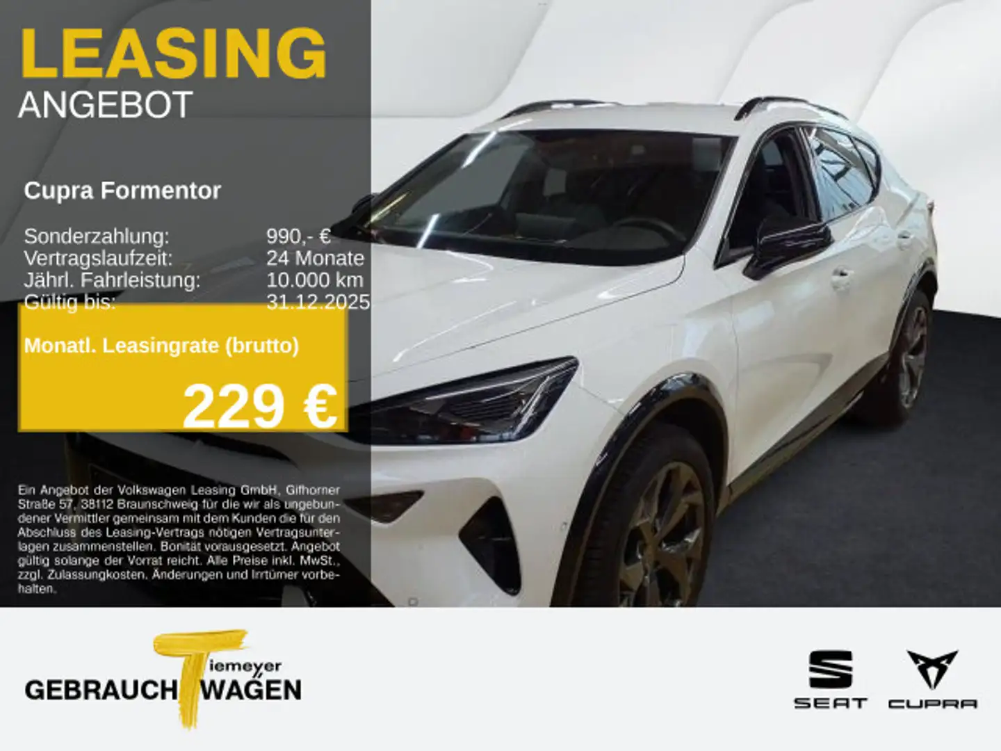 CUPRA Formentor 2.0 TDI DSG SIDE-ASSIST 360° SUPERSPOR Weiß - 1