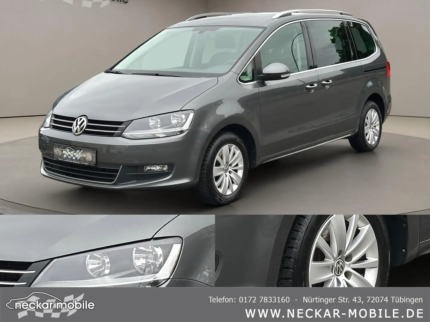 Volkswagen Sharan 2.0TDi Comfortline 7 Sitz PDC Navigation Gris - 2