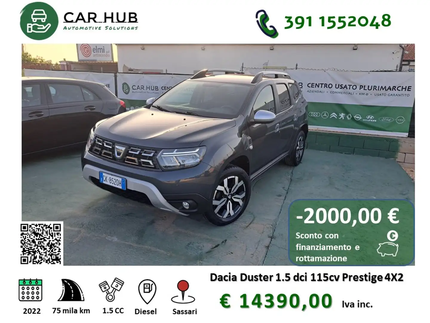 Dacia Duster 1.5 blue dci Prestige 4x2 s Grigio - 1