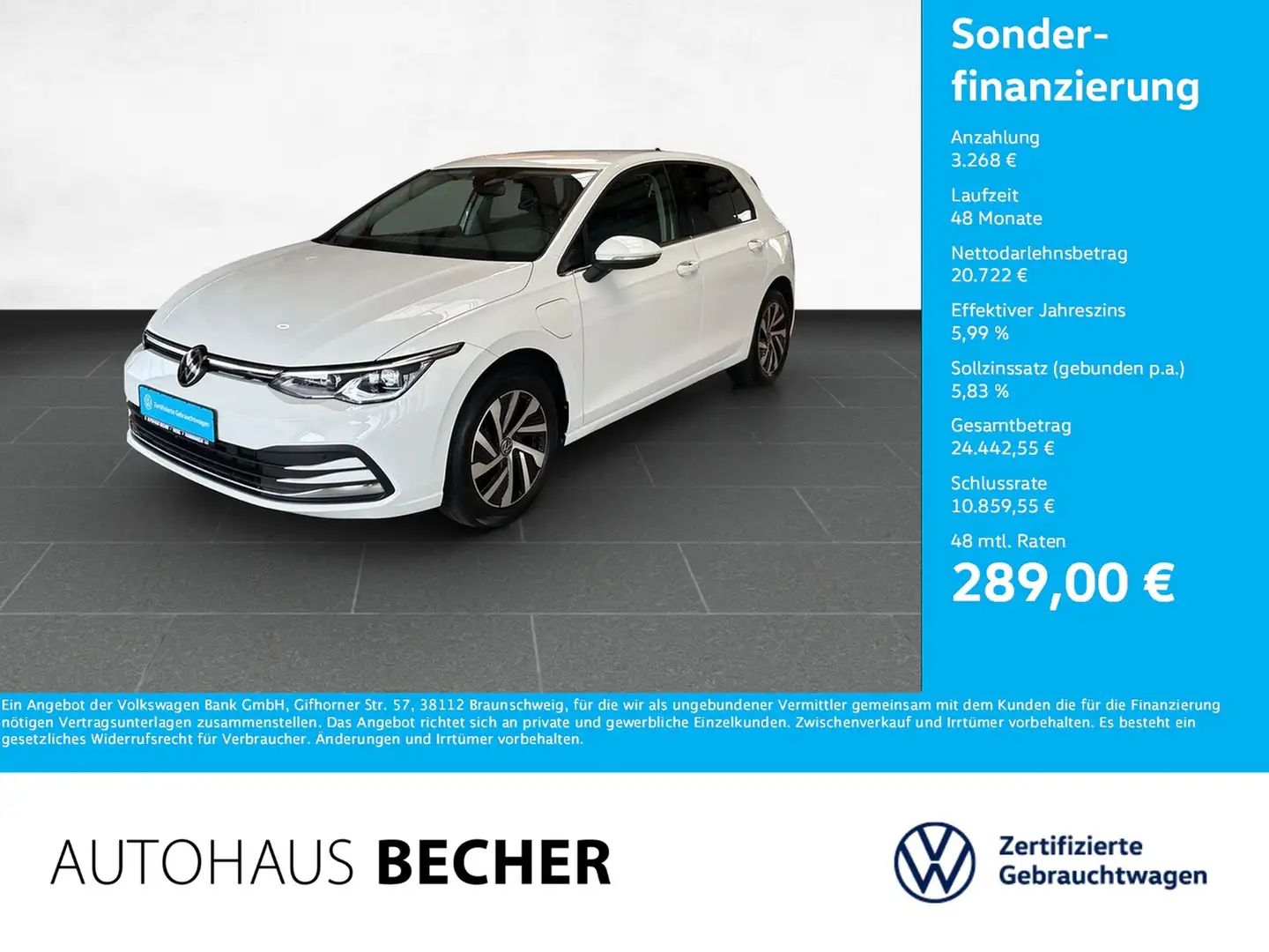 Volkswagen Golf Style 1.4 eHybrid DSG /Sitzhz/Navi/LED Weiß - 1