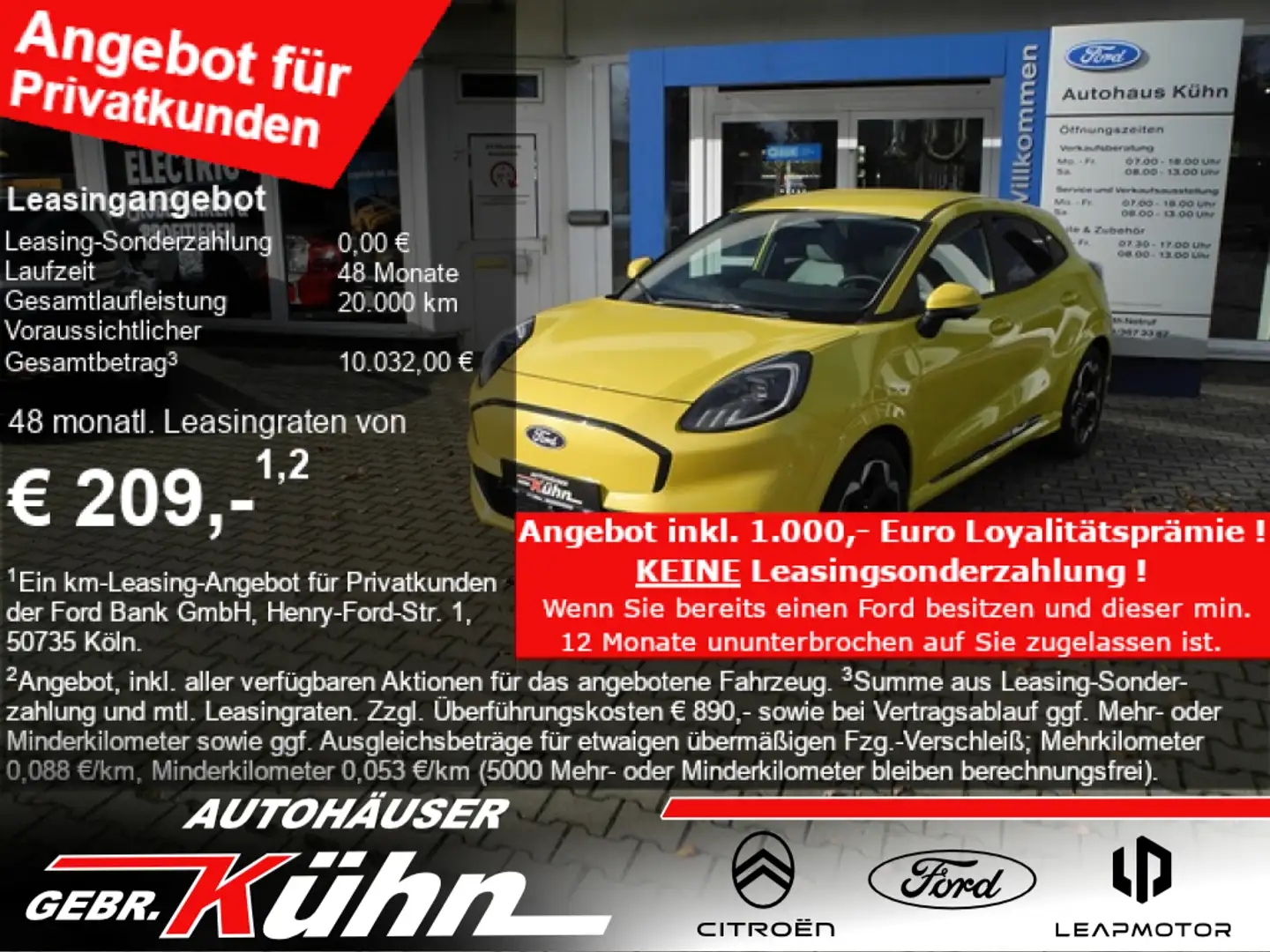 Ford Puma Gen-E Premium - iACC, Winter-Pak., TW-Ass., Navi Jaune - 1