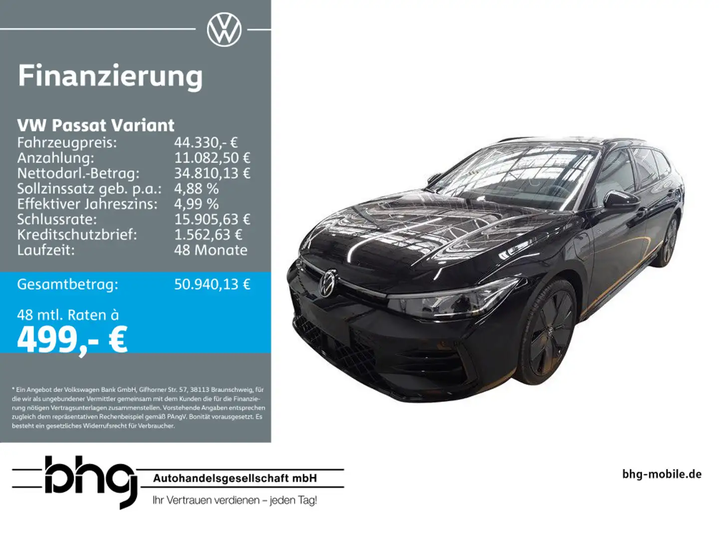 Volkswagen Passat Variant 1.5 e-Hybrid OPF DSG R-Line Schwarz - 1