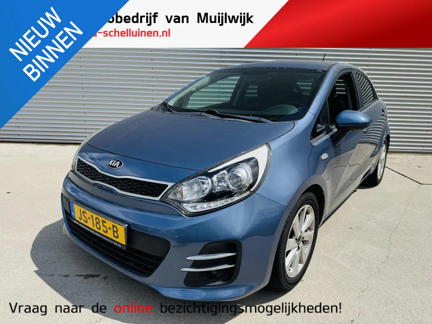 Kia Rio 1.2 DynamicLine 85pk Unieke kmstand Trekhaak | Nav Blauw - 1