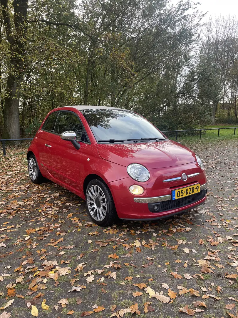 Fiat 500 leuke Fiat 500 Cabrio 1.2 automaat leer NAP Rood - 1