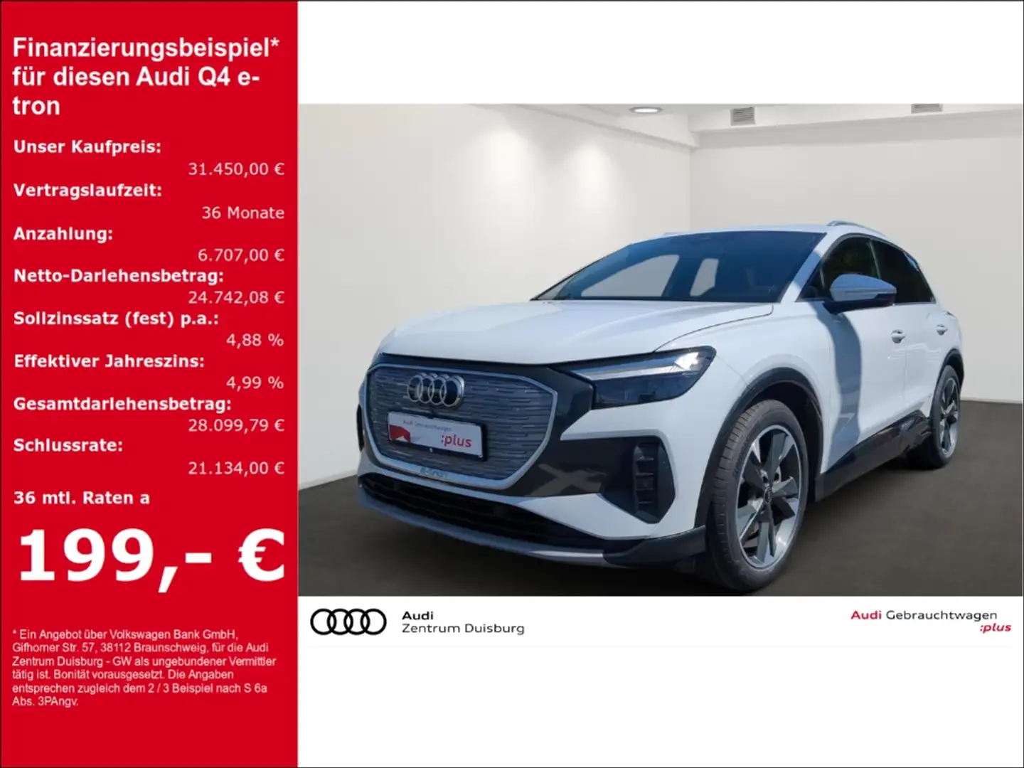 Audi Q4 e-tron 45 basis quattro S-Line / SHG Weiß - 1