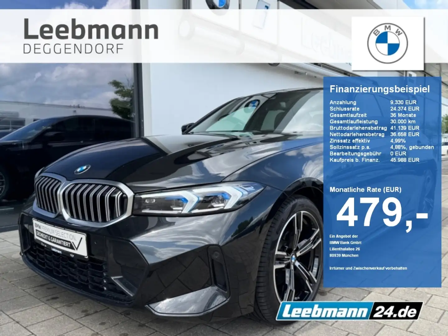 BMW 320 i Lim. M-Sport HUD/AdaLED GARANTIE bis 06/2029 Schwarz - 1