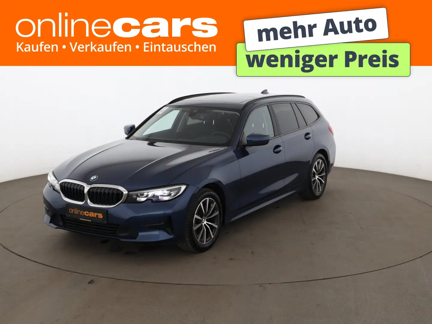 BMW 318 d Touring Advantage Aut LED SKY LEDER NAVI Blau - 1