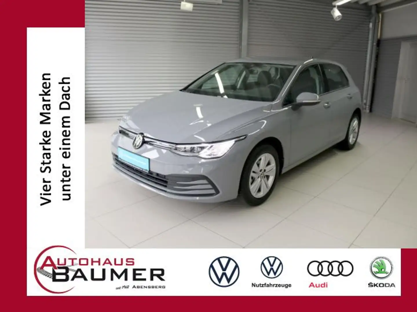 Volkswagen Golf VIII Life 1.0 TSI Navi LED Dig.Cockpit ACC Grijs - 1