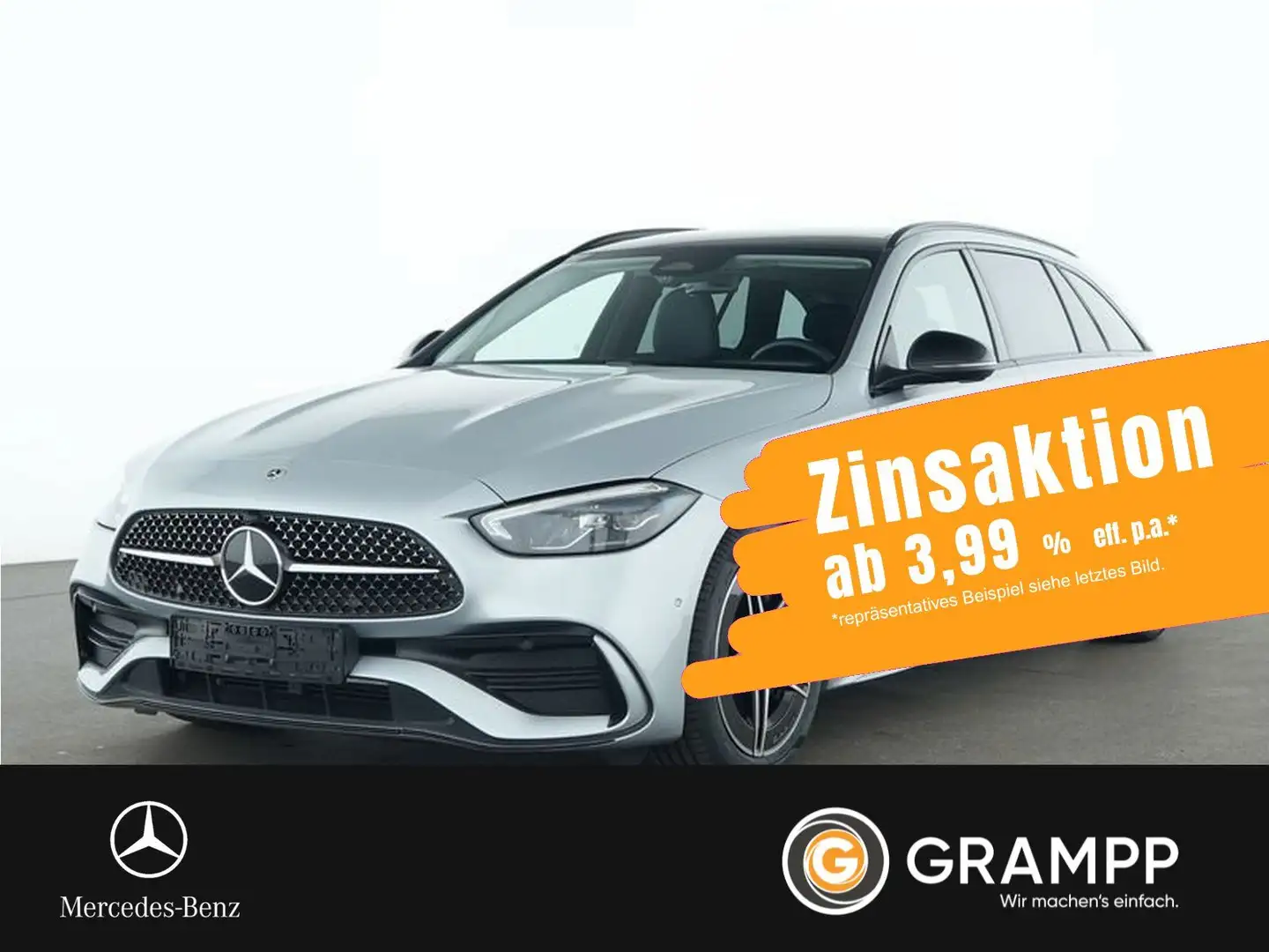 Mercedes-Benz C 180 T AMG Advanced-Plus/Pano/Night/LED/Kamera Silber - 1