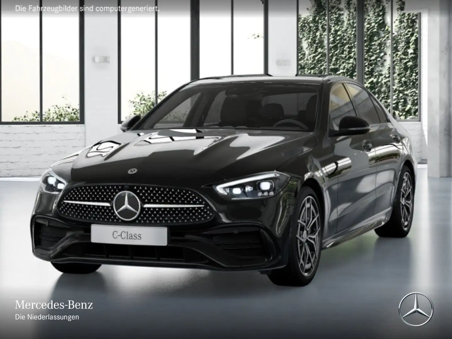 Mercedes-Benz C 300 AMG+NIGHT+PANO+FAHRASS+BURMESTER+KAMERA+9G Schwarz - 2