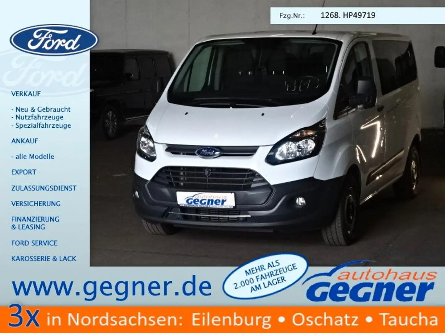 Ford Transit Custom 2,0 L Mixto 6 Sitzer Klima E6 Weiß - 1