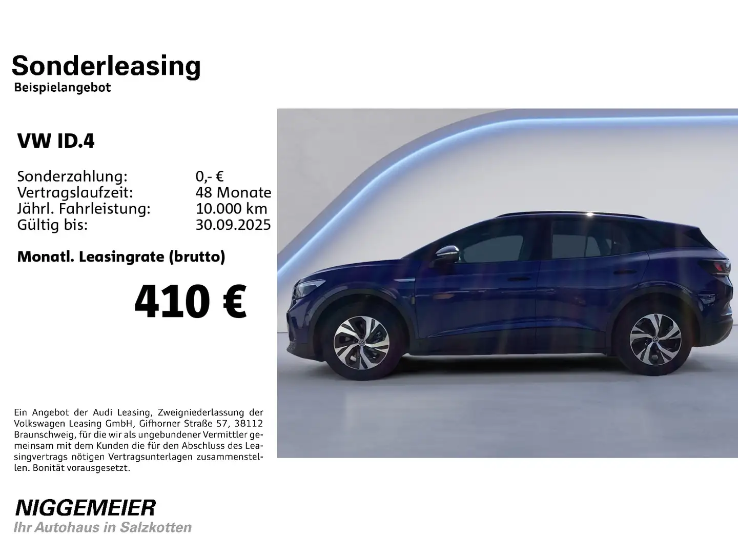 Volkswagen ID.4 Pure 52kwh NAVI+LED+CCS+ACC Blau - 2