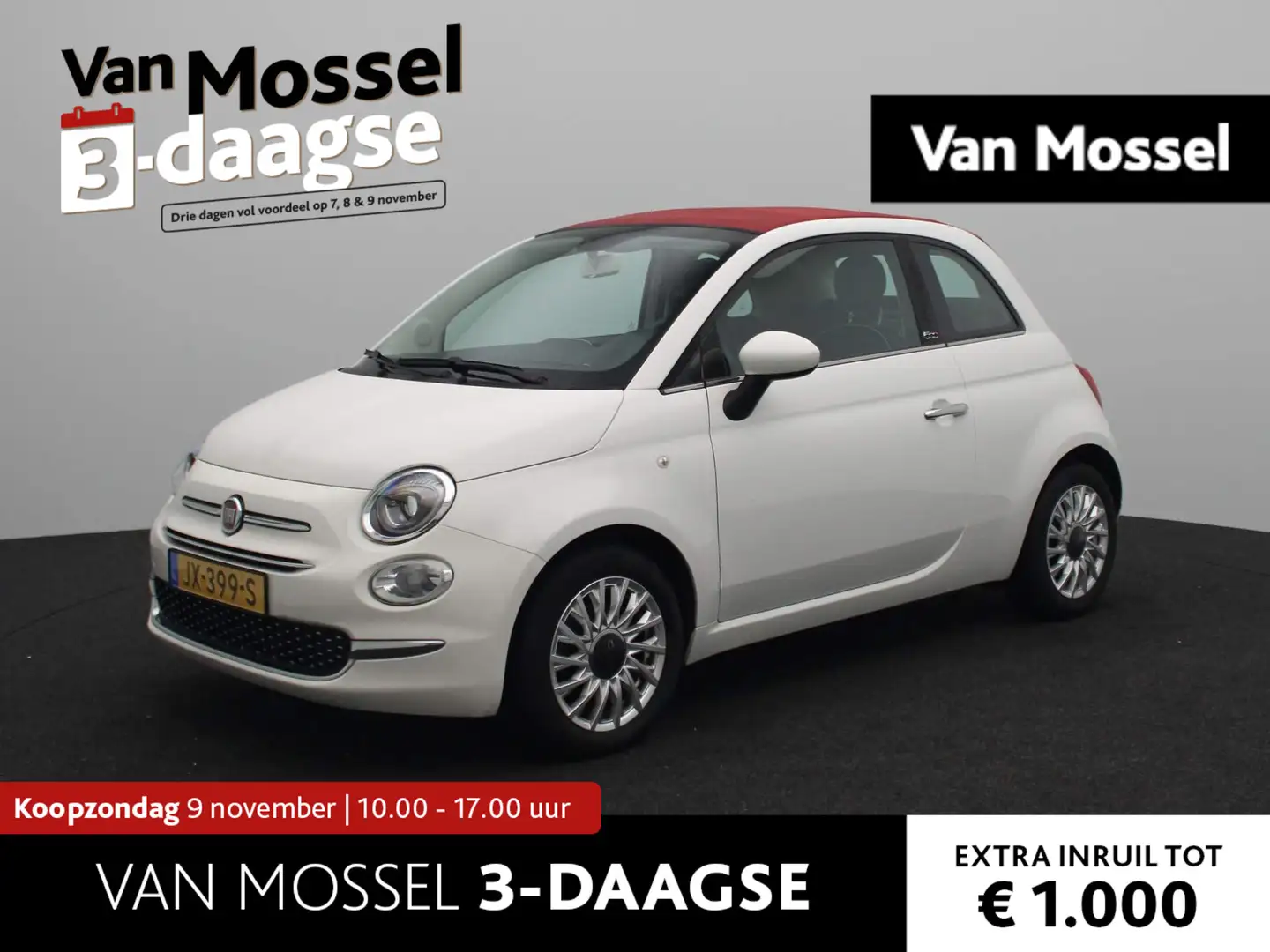 Fiat 500C 0.9 TwinAir Turbo Lounge | Cabrio | Automaat | Nav Wit - 1