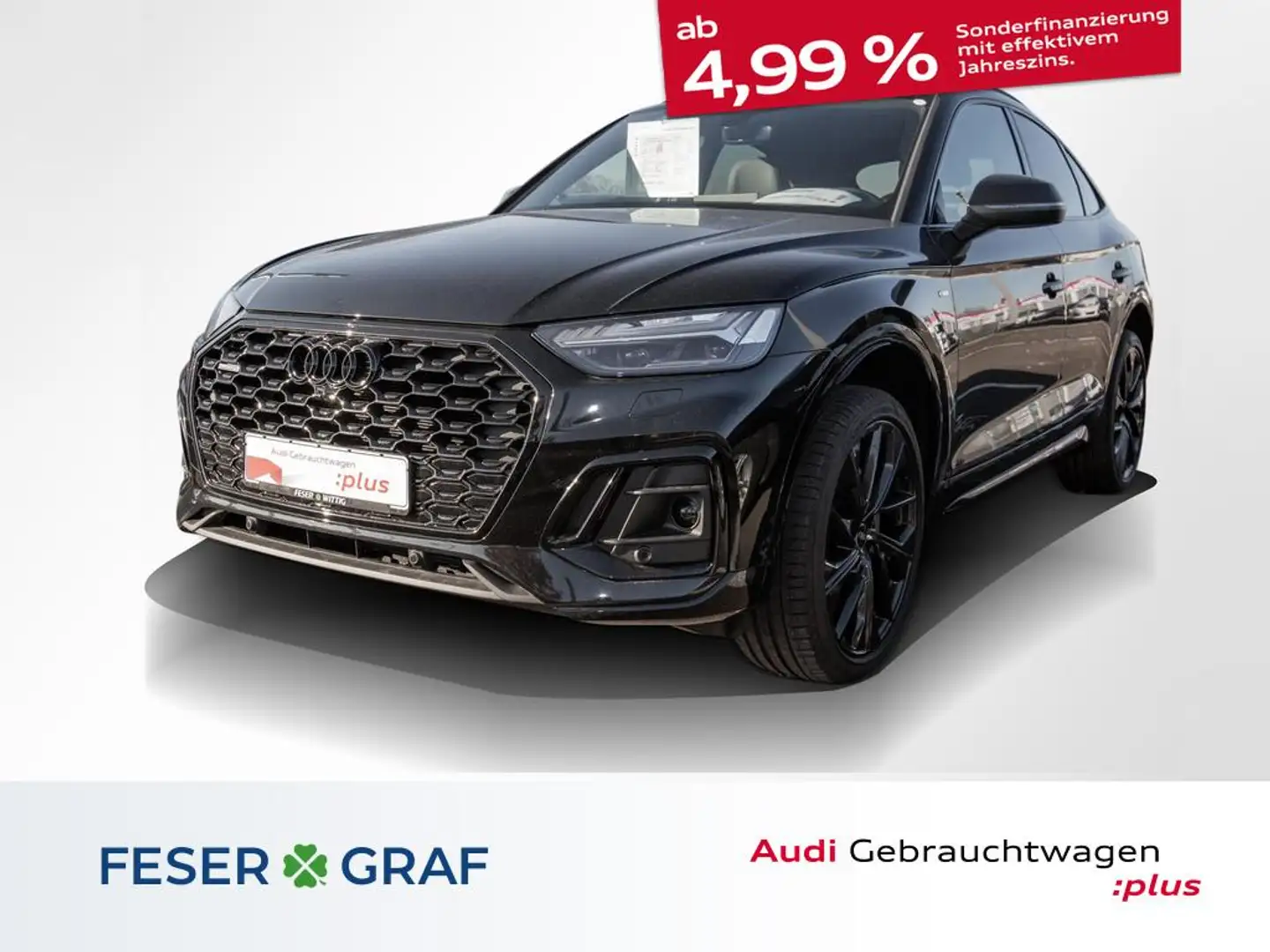 Audi Q5 Sportback 40 TDI qu. S line Matrix,AHK,ACC Чёрный - 1