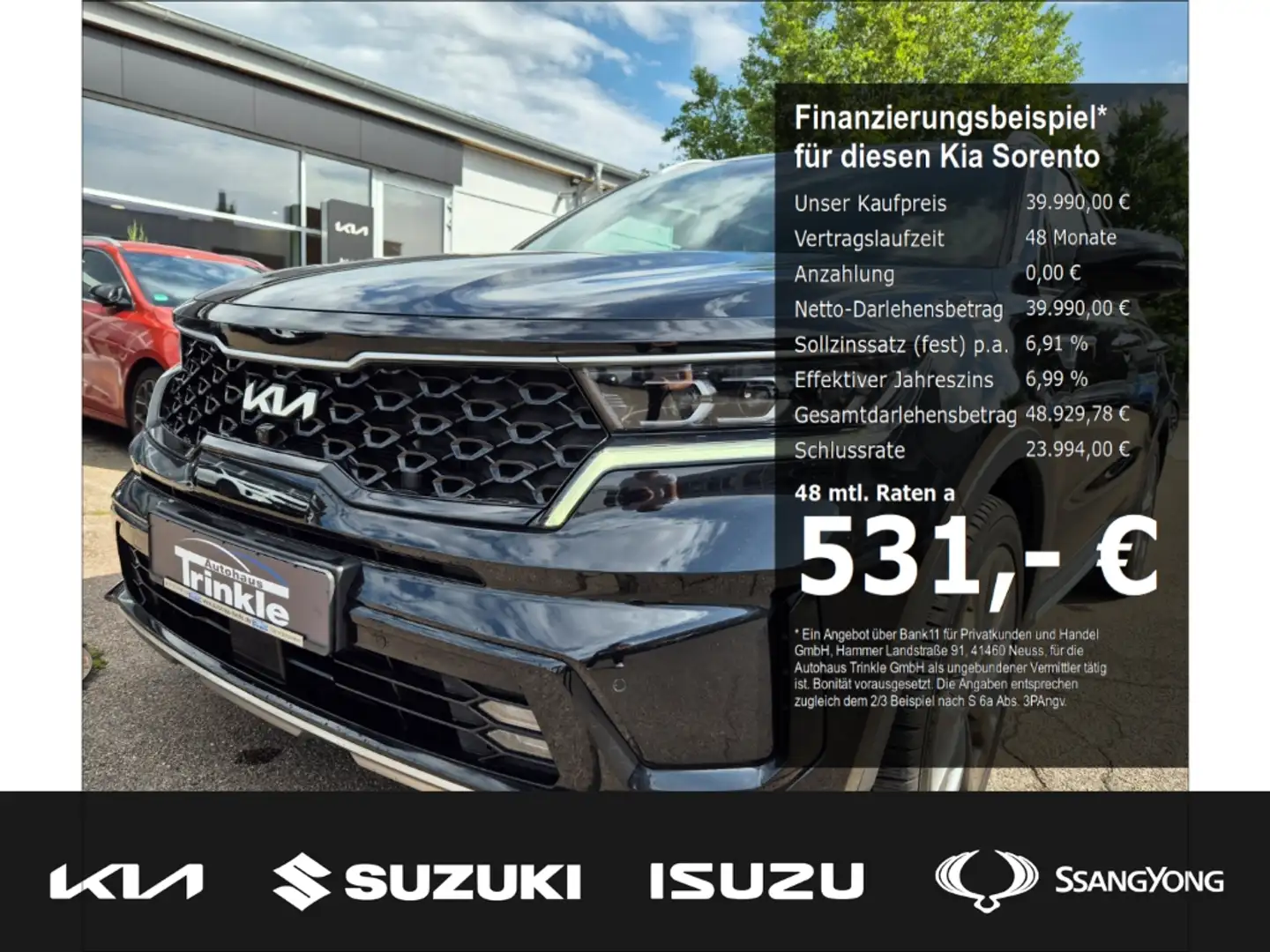 Kia Sorento 193 PS Platinum AWD 2.2 CRDi HeadUP Navi Leder Dig Schwarz - 1