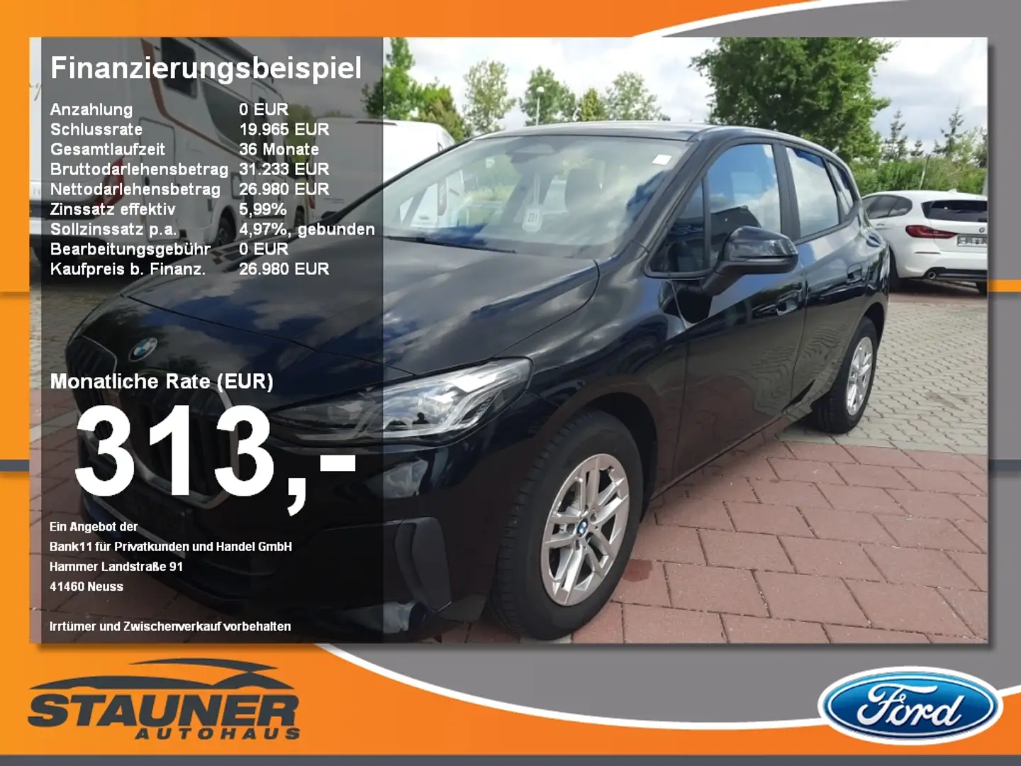 BMW 218 i Active Tourer LED Navi Lenkrad heizbar Kamera Zwart - 1