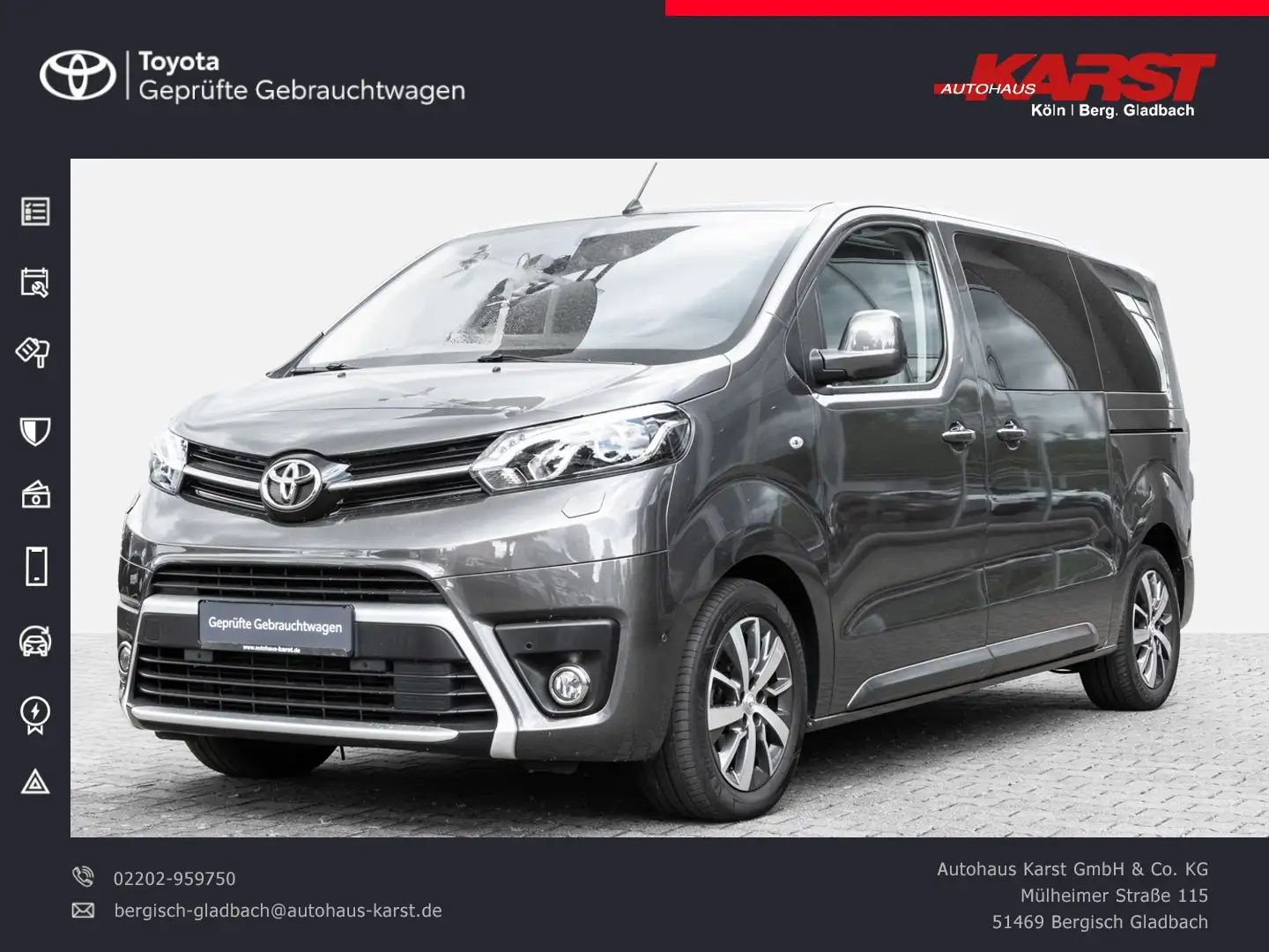 Toyota Proace Verso L1 2.0 Automatik Executive 7-Sitze Grijs - 1