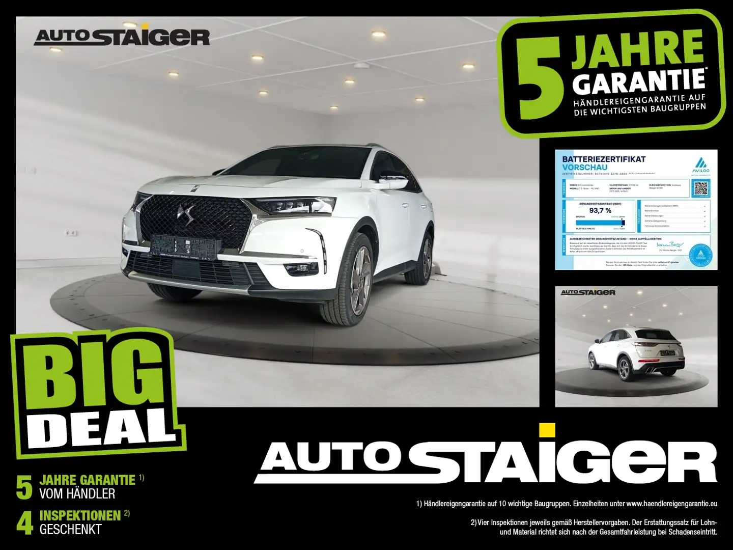 DS Automobiles DS 7 Crossback DS7 Crossback E-Tense Rivoli Navi+SHZ+2xKlima Weiß - 1