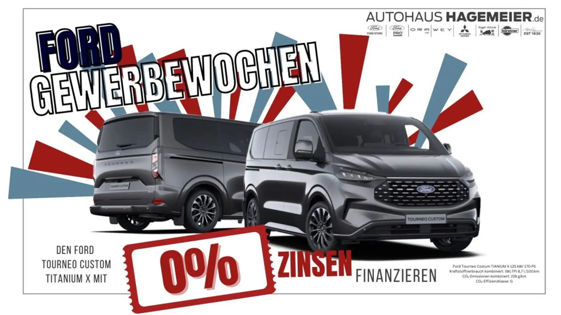 Ford Tourneo Custom 320 L1H1 VA Titanium Schwarz - 1