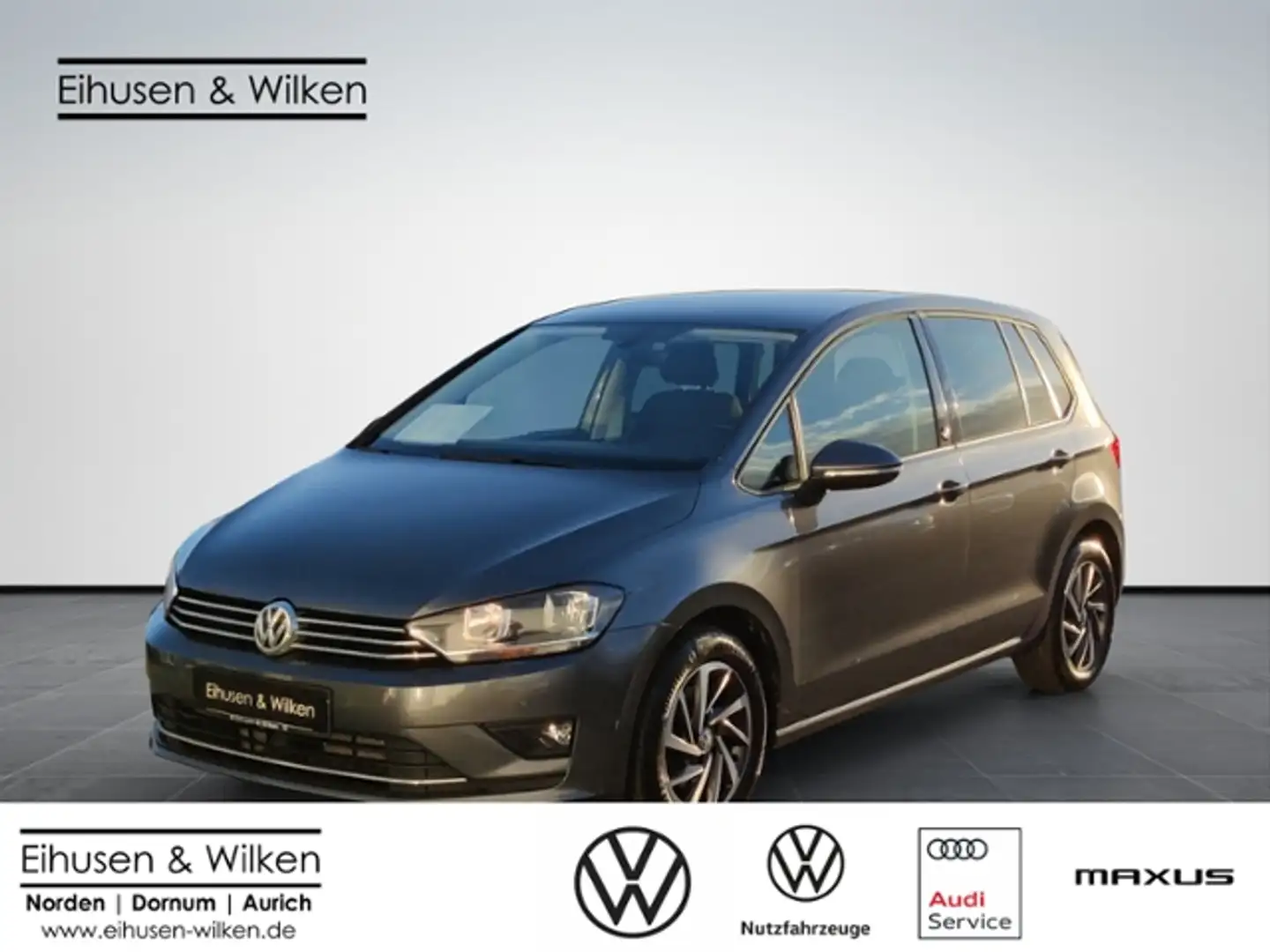 Volkswagen Golf Sportsvan 1.6+TDI+SOUND+KLIMA+AHK+ACC+NAVI+KAMERA+ Grijs - 1