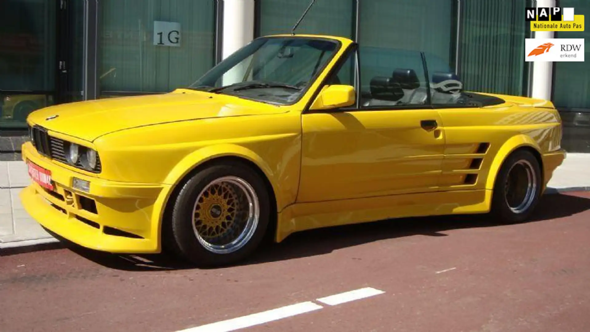 BMW 325 3-serie E30 325i / 335i Cabrio Folger Uitbouw Brei Geel - 1