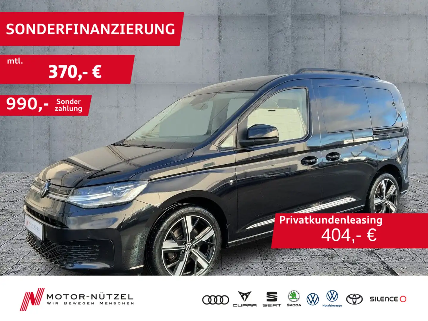 Volkswagen Caddy 2.0 TDI LIFE LED+NAVI+RFK+ACC+AHK+PANO+18" Schwarz - 1