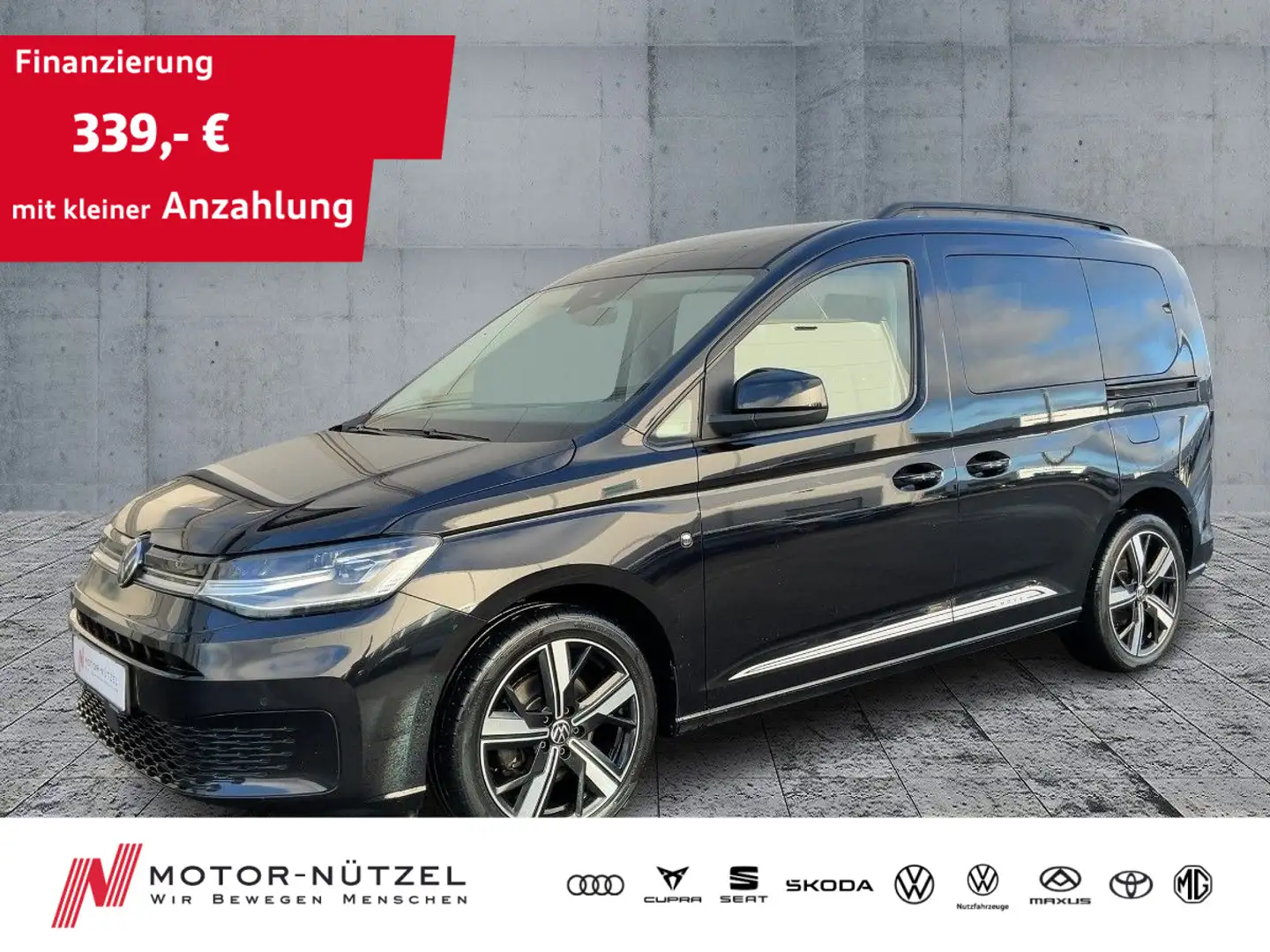 Volkswagen Caddy 2.0 TDI LIFE LED+NAVI+RFK+ACC+AHK+PANO+18" Schwarz - 1