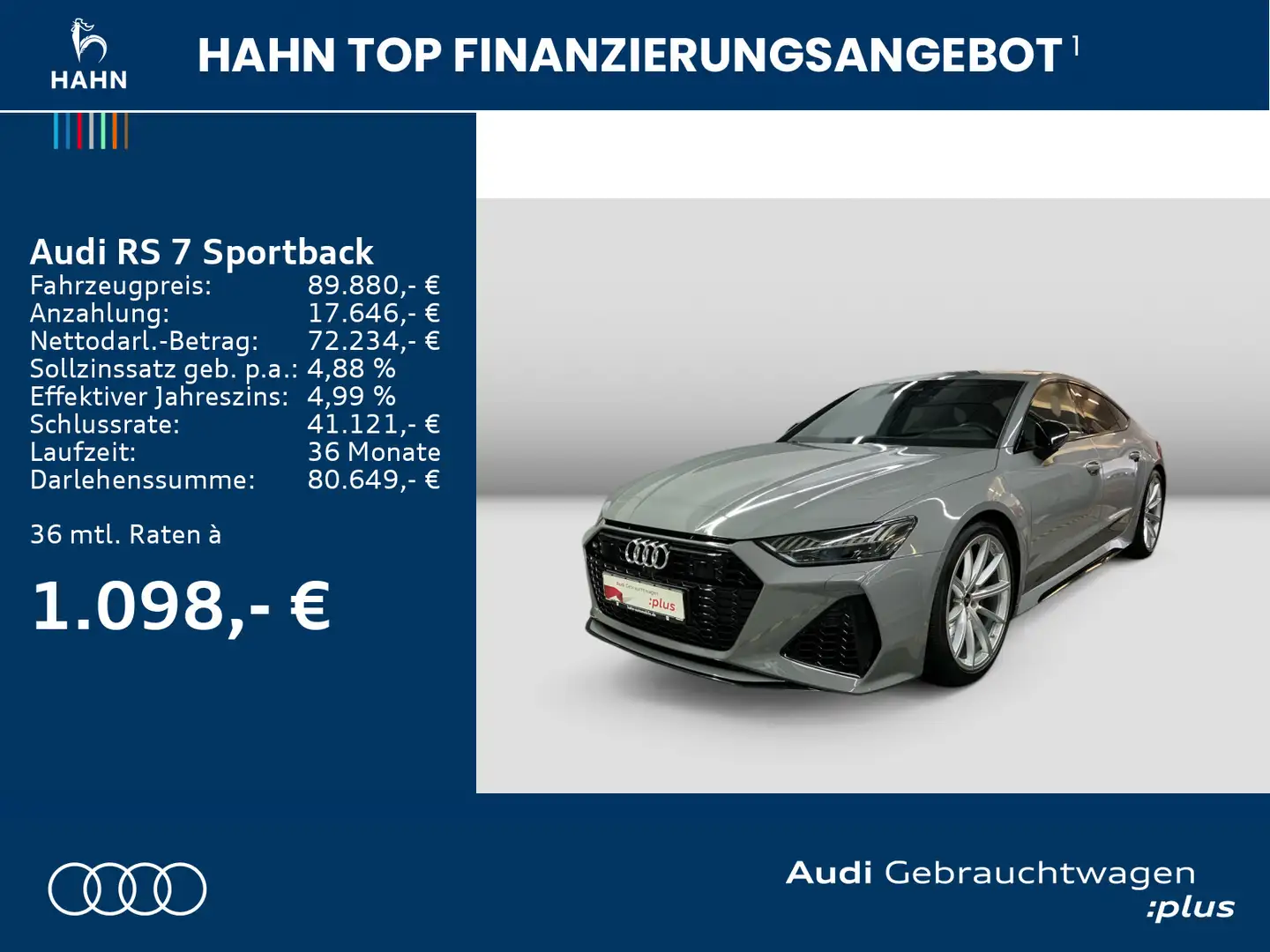 Audi RS7 TFSI quattro HUD B&O Matrix Virtu Grau - 2