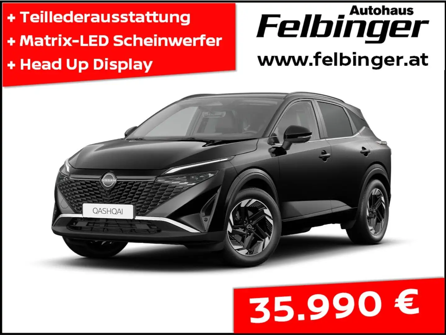 Nissan Qashqai 1,3 DIG-T MHEV N-Connecta+ Automatik Schwarz - 1