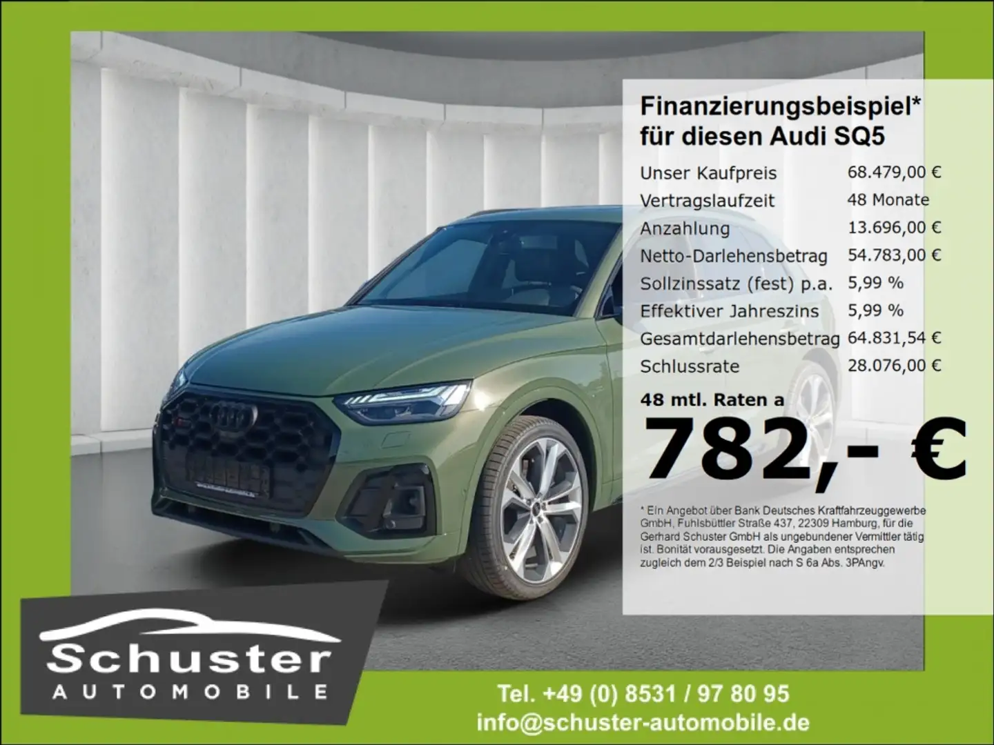 Audi SQ5 TDI*AHK 360°Kam Panodach ACC B&O 21* Navi Grün - 1