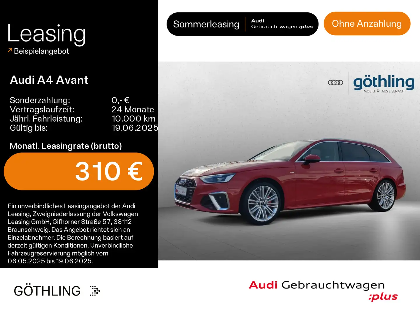 Audi A4 40 TFSI 2x S line *AHK*B&O*LED*Virtual* Rouge - 1
