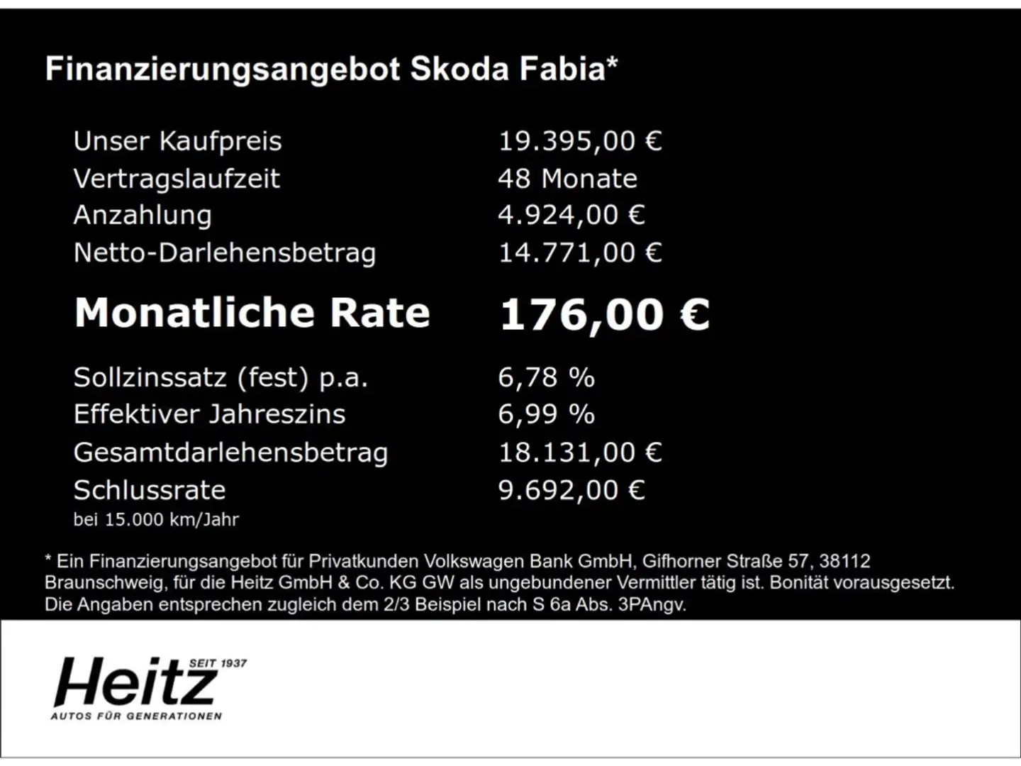 Skoda Fabia 1.0 TSI Ambition LED ACC Sitzheizung Klima Schwarz - 2