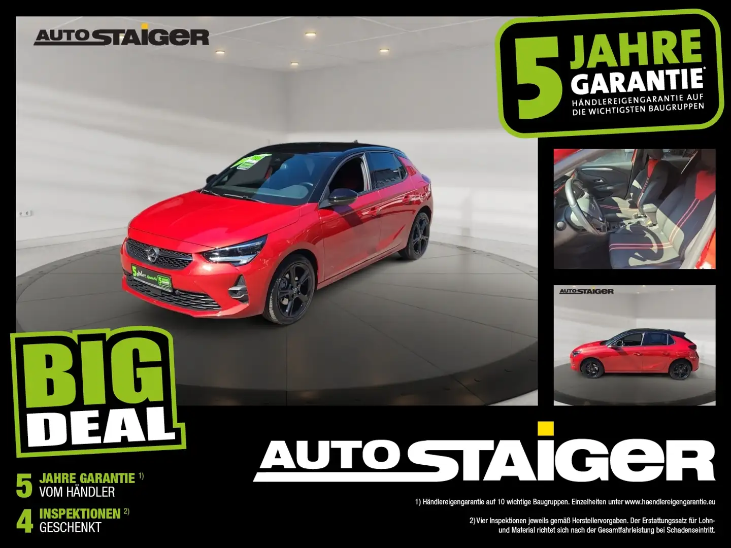 Opel Corsa F 1.2 Turbo GS Line Parksens*Sitzheizung Rot - 1