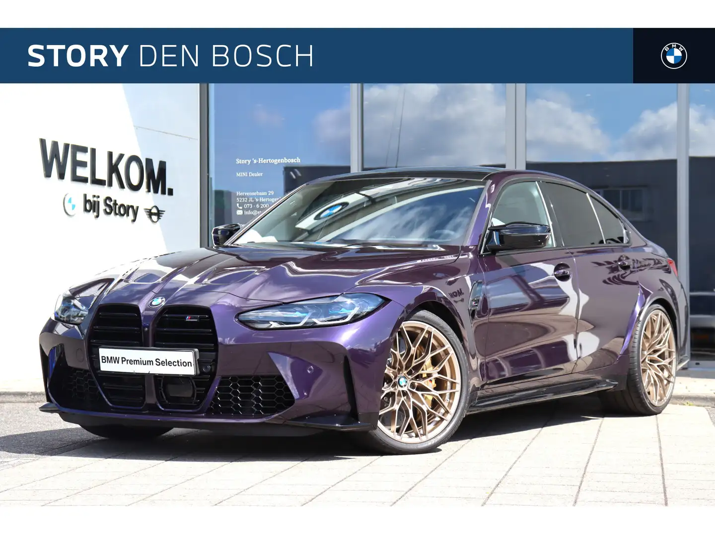 BMW M3 3 Serie xDrive Competition Automaat / M Drive Prof Paars - 1