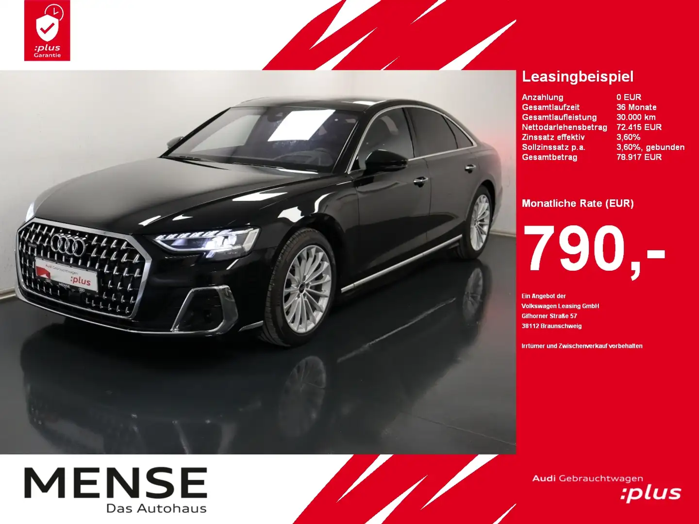 Audi A8 50 TDI quattro |Matrix|Luft|Pano|ACC|STH|HUD Negru - 1